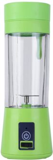 380Ml 2 Bladen Usb Oplaadbare Draagbare Elektrische Sap Machine Huishoudelijke Blender Draagbare Multifunctionele Juicer Quick Juicerer groen