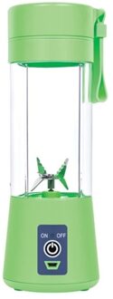 380Ml Draagbare Blender Usb Oplaadbare Juicer Cup Smoothies Mixer Fruit Machine 6 Blades Juicer groen