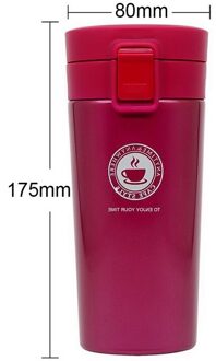 380Ml Dubbele Rvs 304 Koffie Mok Lekvrije Thermos Mok Reizen Thermische Kop Thermosmug Water Fles Voor rood (380ml)