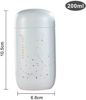 380Ml Dubbele Rvs 304 Koffie Mok Lekvrije Thermos Mok Reizen Thermische Kop Thermosmug Water Fles Voor wit (200ml)