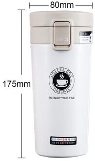 380Ml Geïsoleerde Beker Dubbele Wand Roestvrij Auto Thermoskan Toepasselijk Mok Draagbare Koffie Geïsoleerde Fles Water