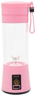 380Ml Mini Juicer Machine Usb Elektrische Draagbare Blender Smoothie Maker Sap Oranje Fruit Mixer Cup Voor Keuken Keukenmachine roze