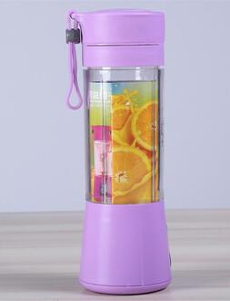 380Ml Usb Oplaadbare Juicer Cup Sap Citrus Blender Citroen Groenten Fruit Milkshake Smoothie Squeezers Ruimers Fles Paars