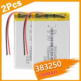 383450 Li-Polymeer Batterij 2 Stuks 3.7V 700Mah Mobiele Oplaadbare Power Vervanging Van Lithium Polymeer Batterij voor Power Bank Pda
