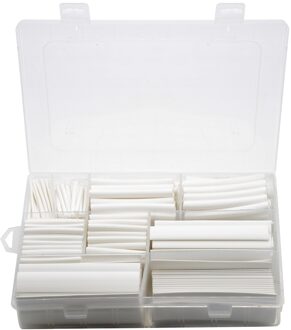 385 stks/set Wit 9 Maten Diverse 2:1 vlamvertragende Boxed Krimpkous Kit MPa 600V