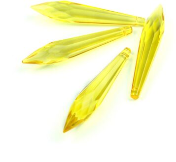 38Mm/63Mm/76Mm Topaz Kroonluchter Glas Kristallen Prisma Onderdelen Ijspegel Opknoping Hangers Suncatcher Bruiloft Decoratie 76mm / 10stk