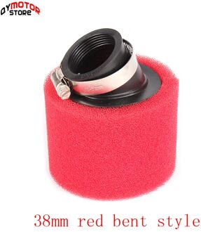 38Mm Atv Pit Dirt Bike 45 Graden Schuine Foam Air Filter Pod Cleaner 110cc 125cc Rode CRF50 XR50 Crf 38mm rood krom
