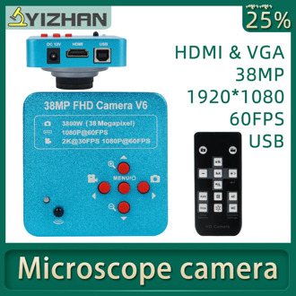 38MP HDMI VGA USB Industrial Electronic Digital Laboratory Microscope Camera Biological Stereo C-mount Camera Soldering Repair