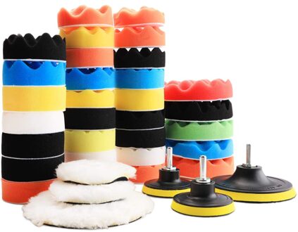 38Pcs Polijsten Pad Kit Buffing Pads Car Care Polijstmachine Waxen Polijsten Set