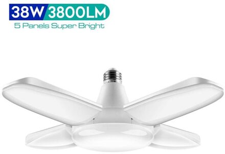 38W Industriële Verlichting 52 Led Garage Licht Opvouwbare Fan Blade Industriële Verlichting Licht Duurzaam Garage Lamp Voor Workshop Garage wit licht