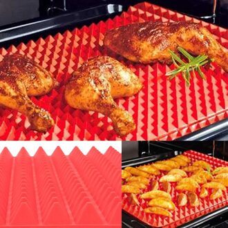 39*27 cm Anti-aanbak Siliconen Bakken Mat Pads Oven Bakplaat Vel Rood Bakvormen Pan Keuken Gereedschap
