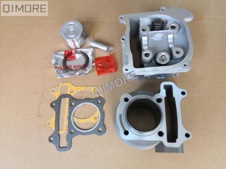 39mm 139QMB GY6-50 cc opgewaardeerd tot 47mm 147QMD GY6 80 cc big bore kit, met cilinderkop van 64mm kleppen