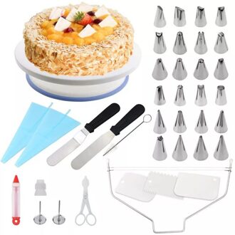 39Pcs Bakken Levert Set Icing Soepeler Spatels Pastry Tassen Leveler Herbruikbare Baking Cups Cupcake Decoreren Gereedschappen