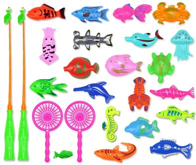 39Pcs Set Plastic Magnetische Vissen Speelgoed Babybadje Speelgoed Vissen Game Kids Kinderen Bad Magnetische Vissen Speelgoed Zwemmen Speelgoed