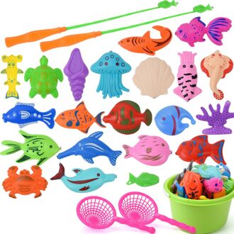 39Pcs Set Plastic Magnetische Vissen Speelgoed Babybadje Speelgoed Vissen Game Kids Kinderen Bad Magnetische Vissen Speelgoed Zwemmen Speelgoed