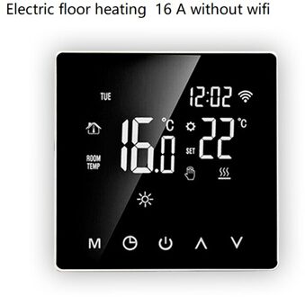 3A/16A Wifi Slimme Thermostaat Voor Elektrische Vloerverwarming Water/Gas Boiler Temperatuur Afstandsbediening Lcd Touch screen floor heat nowifi