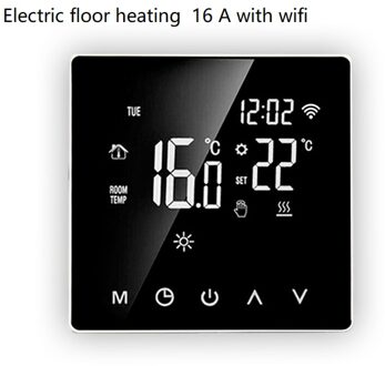 3A/16A Wifi Slimme Thermostaat Voor Elektrische Vloerverwarming Water/Gas Boiler Temperatuur Afstandsbediening Lcd Touch screen floor heat wifi
