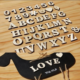 3cm A-Z 0-9 Wooden White English Letters Ornaments Decoration Crafts Wood Love Letter Wedding Decorative Numbers Home Room Hotel