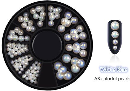 3D 2.5 Mm/4 Mm/5 Mm/6 Mm Nail Charms Acryl Ab Parel Crystal Rhinestones Wiel nail Art Decoraties Accessoires NRD116 117