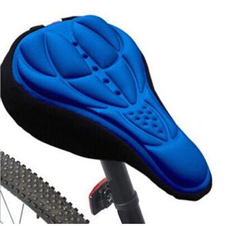 3D Ademend Fietsstoeltje Cover Reliëf Hoog-elastische Kussen Perfecte Fiets Accessoire blauw