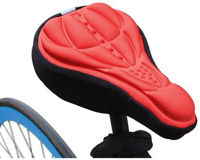 3D Ademend Fietsstoeltje Cover Reliëf Hoog-elastische Kussen Perfecte Fiets Accessoire rood