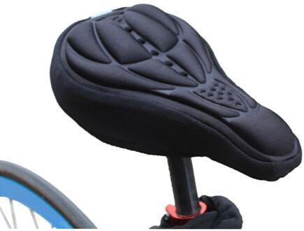 3D Ademend Fietsstoeltje Cover Reliëf Hoog-elastische Kussen Perfecte Fiets Accessoire zwart
