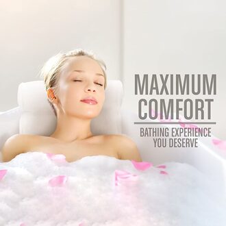 3D Bad Kussen Ademend Mesh Spa Terug Ondersteuning Spa Waterdichte Kussen Comfortabel Bad Spa Kussen Kussen Met Zuignappen