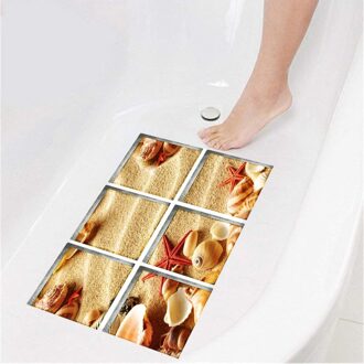 3D Bad Zelfklevende Antislip Milieubescherming Stickers Kinderen Bad Waterdichte Slijtvaste Wc Stickers 003