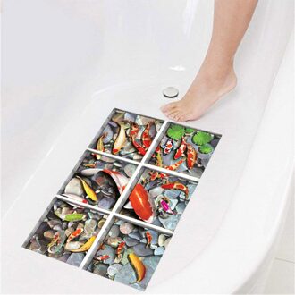 3D Bad Zelfklevende Antislip Milieubescherming Stickers Kinderen Bad Waterdichte Slijtvaste Wc Stickers 005