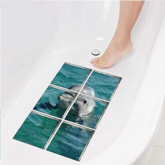 3D Bad Zelfklevende Antislip Milieubescherming Stickers Kinderen Bad Waterdichte Slijtvaste Wc Stickers 006