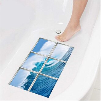 3D Bad Zelfklevende Antislip Milieubescherming Stickers Kinderen Bad Waterdichte Slijtvaste Wc Stickers 007