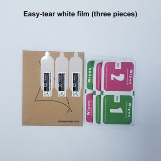 3D Beschermende Film Glas Voor Xiaomi Mi Band 6 Volledige Cover Voor Mi Band 6 Smart Horlogeband Soft Screen Protector voor Mi Band 6 Case wit 3stk