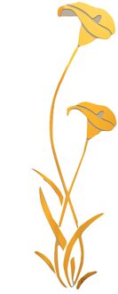 3D Bloem Art Verwijderbare Muursticker Acryl Muurschildering Sticker Zelfklevende Ochtend-Glory Home Bedoom Decoratie Spiegel Stickers Goud