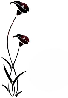 3D Bloem Art Verwijderbare Muursticker Acryl Muurschildering Sticker Zelfklevende Ochtend-Glory Home Bedoom Decoratie Spiegel Stickers zwart