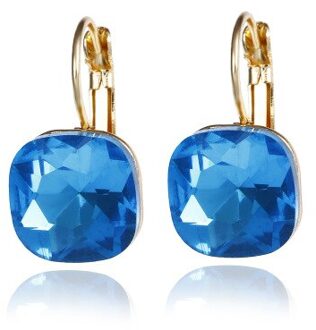 3D Blue Crystal Oor Gesp Paars Acryl Oorbellen Voor Vrouwen Fit Voor Summerjewelry Бижутерия Для Женщин Свадебные Серьги 5