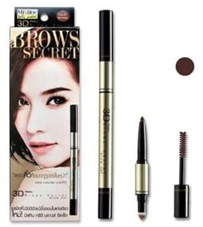 3D Brows Secret Brow Set: Eyebrow Pencil + Eyebrow Shadow + Eyebrow Mascara 01 Dark Brown 1 pc