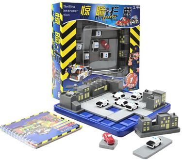 3D building model Thrilling intercept the police caught the thief 60 level desktop games chess Maze children educational toys
