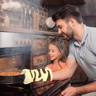 3D Cartoon Animal Print Mitt Isolatie Oven Handschoen Anti-Brandwonden Katoenen Handschoen Perfect Voor Magnetron En Bakken 01