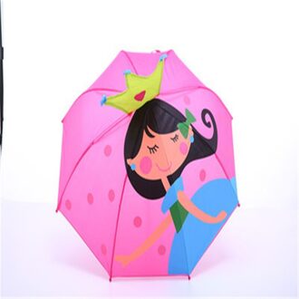 3D Cartoon Paraplu Cover Parasol Voor Zon Regen Bescherming Uv Ray Outdoor Wind Slip Vouwen Kinderen Paraplu Regen Winddicht F