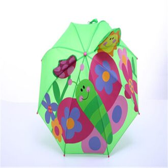 3D Cartoon Paraplu Cover Parasol Voor Zon Regen Bescherming Uv Ray Outdoor Wind Slip Vouwen Kinderen Paraplu Regen Winddicht