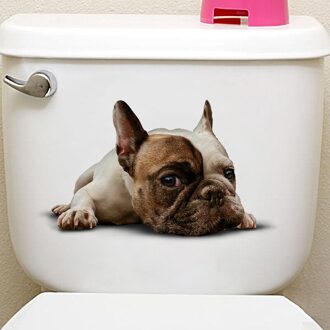 3D Cat Dog Wall Sticker Bathroom Bedroom Animal Decals Toilet Stickers Home Decoration Art Poster Wall Decal Home Decor -30 09