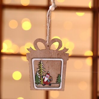 3D Christmas Ornament Wooden Hanging Pendants Star Xmas Tree Bell Christmas Decorations for Home Party S55 old man met gift ba