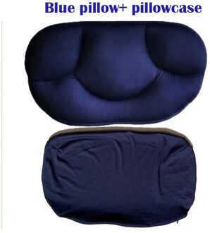 3D Cloud Kussen Met Kussensloop Cover 3D Hals Diepe Slaap Hals Micro Airball Kussen Decompressie Lucht Kussen. Ei Kussens blauw