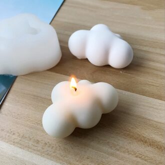 3D Cloud Vorm Kaars Siliconen Mal Diy Gips Gips Mal Voor Auto Decoratie Siliconen Zeep Kaars Mallen