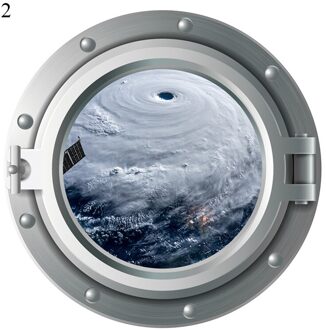 3D Cosmic Space Planeet Gebroken Muurstickers Voor Kinderen Kamers Slaapkamer Nursery Woondecoratie Decals Muurschilderingen Breken De Muursticker 2