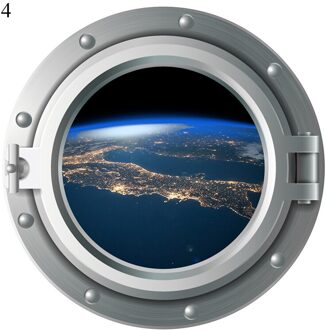 3D Cosmic Space Planeet Gebroken Muurstickers Voor Kinderen Kamers Slaapkamer Nursery Woondecoratie Decals Muurschilderingen Breken De Muursticker 4