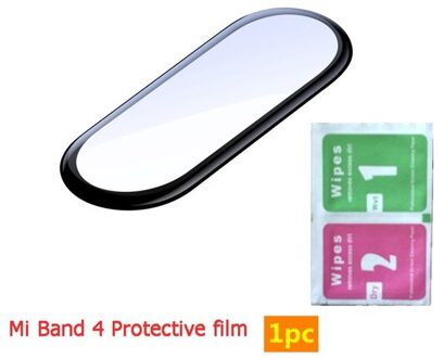 3D Cover Voor Xiaomi Mi Band 4 5 6 Smart Horloge Soft Volledige Nano-Gecoat Gehard Glas Film Screen protector Miband4/5/6 Accessoires een stuk / For Mi band 4