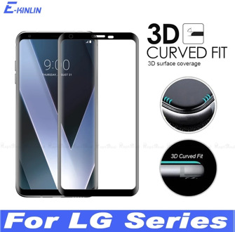 3D Curved Edge Full Cover Tempered Glass For LG Velvet V30 V30S V35 V40 V50 V50S G8X G8 G7 Plus ThinQ 5G Screen Protector Film