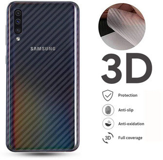 3D Curved Transparent Carbon Fiber Sticker Film For Samsung Galaxy A71 A51 A31 A50 Premium Back Full Coverage Screen Protector