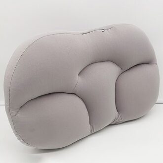 3D Decompressie Schuim Deeltjes Nekkussen Diepe Slaap Verslaving Head Rest Luchtkussen Overdrukventiel Kussens grijs